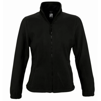 Image of SOLS Womens/Ladies North Full Zip Fleece Jacket (Black) Size Large