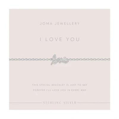 Image of Joma Jewellery Sterling Silver &#039;I Love You&#039; Bracelet