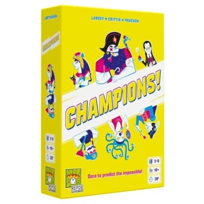 Image of Repos Champions! Board Game Ages 10+ 3 8 Players 30 Minutes Playing Time, (REPCHA01EN)