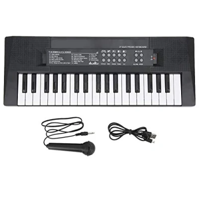 Image of Kids Electric Keyboard, Portable 37 Key Children&#039;s Piano Keyboard Musical Instrument Toy with Microphone Recording Function
