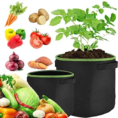 Image of Plant Grow Bags Felt Fabric Planting Container Durable Garden Planter (10L, 3 pack)