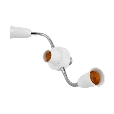 Image of MOIDHSAG Adjustable E27 Base Light Socket Splitter Gooseneck LED Bulbs Holder Converter With Extension Hose 3 4 5 6 Way Adapter