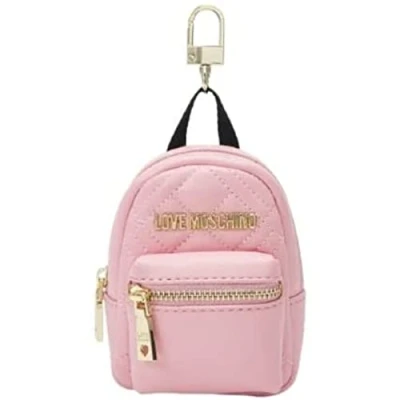 Image of Love Moschino Women&#039;s COMPLEMENTI PELLETTERIA Leather Goods Complements, Rosa, 12x8x6