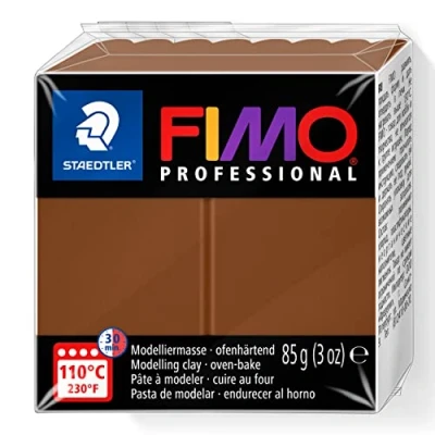 Image of STAEDTLER 8004 78 FIMO Professional Oven Hardening Polymer Modelling Clay Nougat (1 x 85g Block)