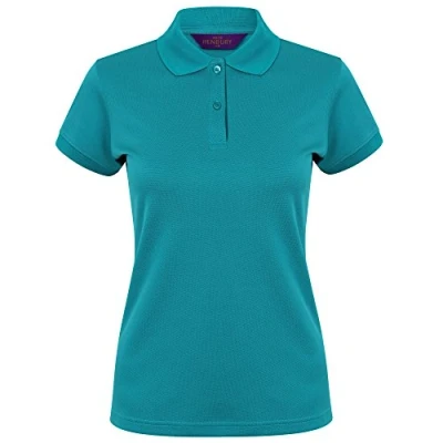 Image of Henbury Womens/Ladies Coolplus® Fitted Polo Shirt (L) (Bright Jade)