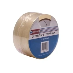 Image of GoSecure Twin Pack Tape 25mmx66m Clear (6 Pack) PB02305