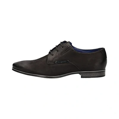Image of bugatti Men&#039;s Business Low Shoe Made Leather, Derby in Minimalist Design, Black 3, 6.5 UK