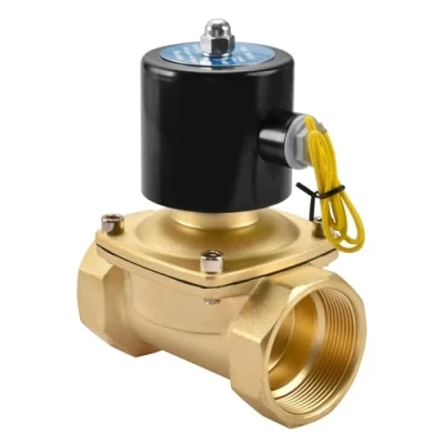 Image of Heschen Brass Electric Solenoid Valve, 2W 500 50, PT2&#039;&#039;, DC12V, Direct Action Water, Normally Closed Replacement Valve