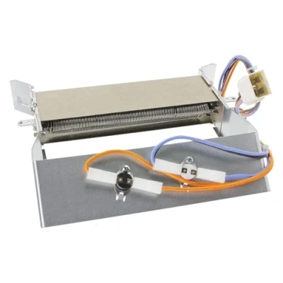 Image of SPARES2GO Heater Element + Thermostats compatible with Hotpoint TCM570 TVM570G TVM570P TCM570G TCM570P TCM580 TCM580G TCM580P Tumble Dryer (2200W)
