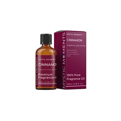Image of Mystic Moments Cinnamon Fragrance Oil 100ml Perfect for Soaps, Candles, Bath Bombs, Burners, Diffusers and Skin &amp; Hair Care Items