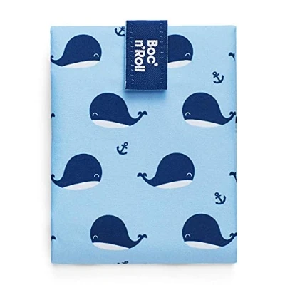 Image of Roll&#039;eat ® Reusable Sandwich Bag Container Eco Friendly Food and Washable Wrap Whales Boc&#039;n&#039;Roll Animals