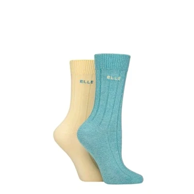 Image of Elle Women&#039;s Bamboo Boot Socks Ribbed Plain Soft Breathable and Cooling, for Walking, Hiking Outdoors Multipack of 2 Size 4 8 Storm