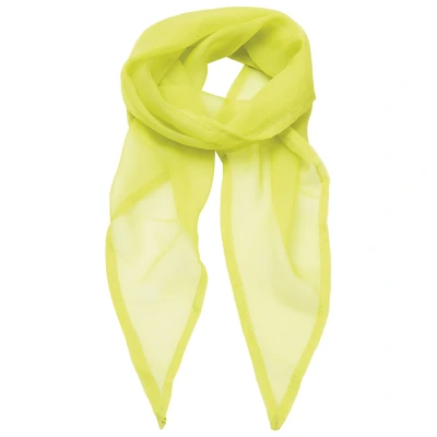 Image of Premier Unisex Adult Colours Chiffon Scarf (Lime) Green One Size