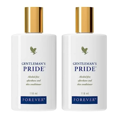 Image of Forever Gentleman&#039;s Pride® Aftershave with Aloe Vera, Balm, Alcohol Free, Nourishing, Soothing, Hyaluronic Acid, Gluten Dermatest Certified (2 x 118 ml)