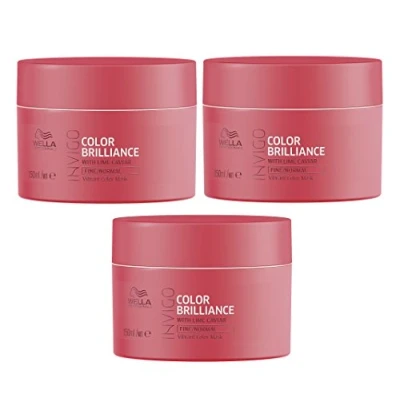 Image of Wella Invigo Colour Brilliance Mask with Lime Caviar for Fine Hair, 0.16501 kg, 150 ml