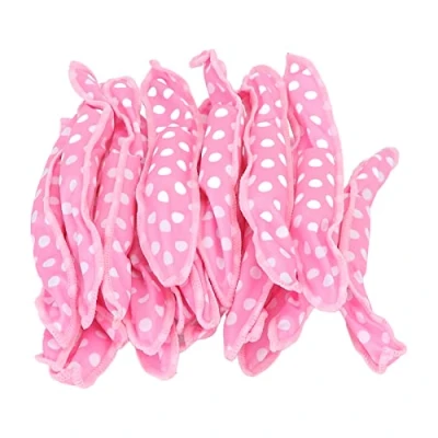 Image of Hair Curlers for Short Hair, No Heat Rollers Spiral Curlers, 20pcs Curler Flexible Soft Sponge DIY Night Sleep Styling Tools Pink, Hairstyle Women Girls
