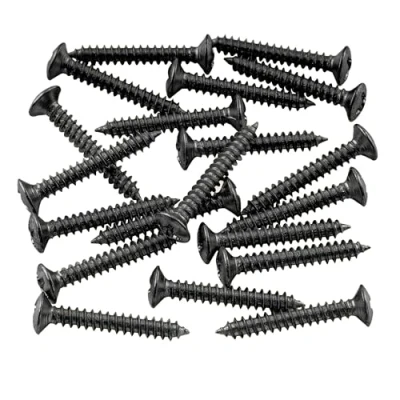 Image of Musiclily 3 * 22mm Guitar Bridge Mounting Countersunk Screws,Black (20 Pieces)