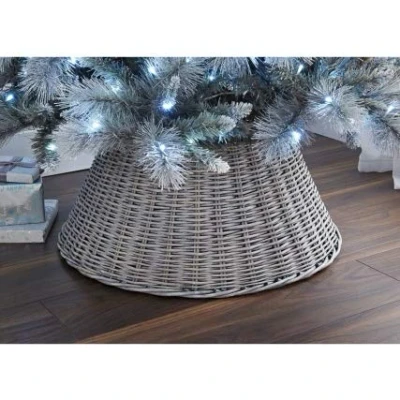 Image of Crazyshop New Large Wicker Tree Skirt 65cm Ash Christmas