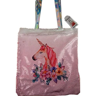Image of Lesser &amp; Pavey Reversible Sequin Unicorn Shopper Bag