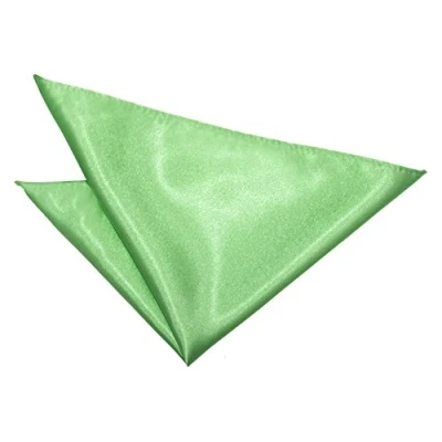 Image of DQT Men Green Solid Plain Stripe Floral Paisley Polka Dot Tartan Pocket Square Satin Lime