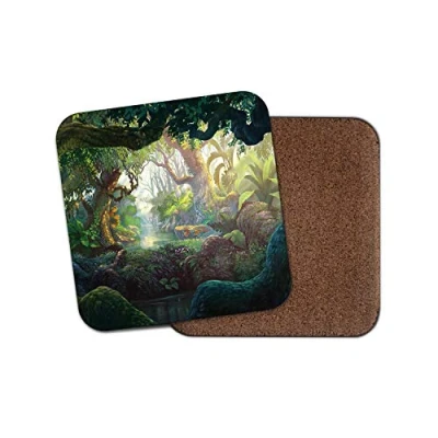 Image of 1 x Enchanted Forest Coaster Trees Fairy Fantasy Fairies Kids Teen Fun #12398