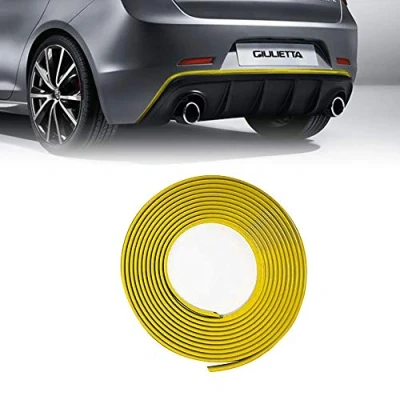 Image of Quattroerre Yellow Profile Sticker Dam Bumper Rear Alfa Giulietta with 3M APT Double Adhesive