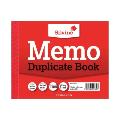 Image of Silvine Duplicate Memo Book 102x127mm (12 Pack)