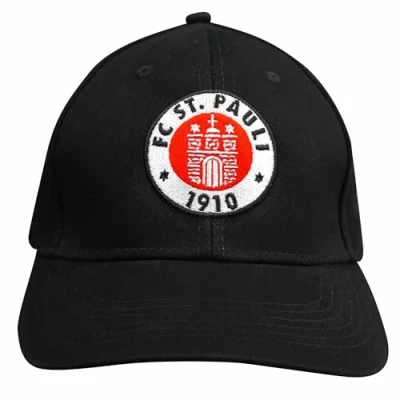 Image of GIFTS 4 ALL Official St Pauli Crest Baseball Cap, Adults Football Fußball Fans Cap Black