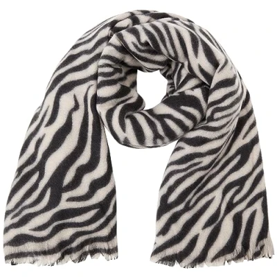 Image of PIECES Women&#039;s Pcjorna Square Scarf Box Bc, Antique White/AOP: Zebra, One Size