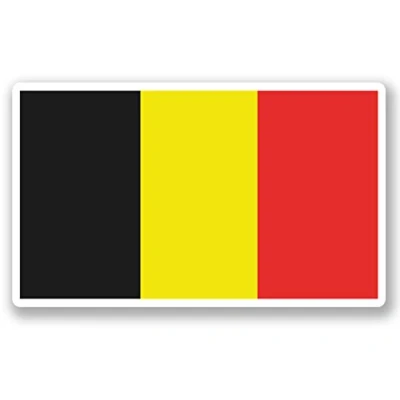Image of 2 x 10cm Belgium Flag Vinyl Sticker Bike Laptop Car Travel Luggage Tag Fun #5307 (10cm Wide 6cm Tall)