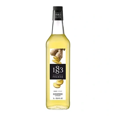 Image of 1883 Maison Routin Premium Ginger Syrup for Cocktails, Mocktails, Tea, Coffee, Desserts Glass 1L