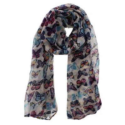 Image of Zac&#039;s Alter Ego Long Lightweight Women&#039;s Multicolour Butterfly Print Scarf