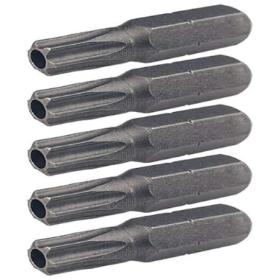Image of &#039;1/4 Inch Torx Bit T20 25 mm S2 with Bore verp. Pack of 5