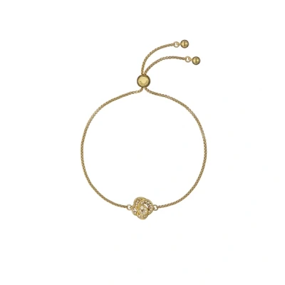 Image of Ted Baker Florina Crystal Flower Adjustable Bracelet For Women (Gold/Crystal)