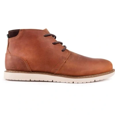 Image of TOMS Men&#039;s Navi Chukka Boot, Topaz Brown Water Resistant Leather, 7.5 UK