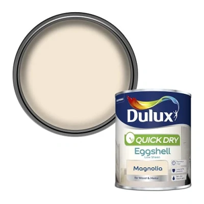 Image of Dulux 5358160 Quick Dry Eggshell Paint Magnolia 750ML