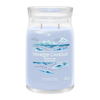Image of Yankee Candle Signature Scented Candle, Ocean Air Large Jar with Double Wicks, Long Burning Perfect Gifts for Women