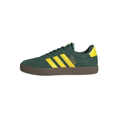 Image of adidas Men&#039;s VL Court 3.0 Shoes, Collegiate Green/Yellow/Gold Metallic, 9 UK
