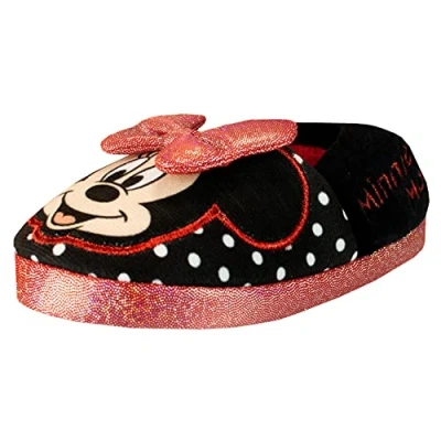 Image of Disney Girls Slippers Minnie Mouse Black 9