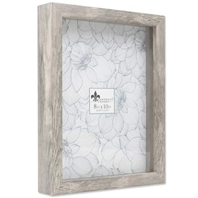 Image of Lawrence Frames Shadow Box Frame, Polystyrene, Natural Gray, 8x10