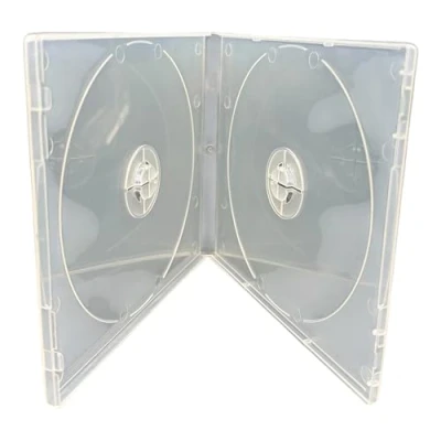 Image of 25 x Double Clear Flexi CD/DVD Shatterproof Case 10.4 mm Spine Branded Dragon Trading Product
