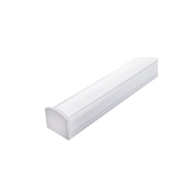 Image of Surface Mount Frosted Diffuser 18x13mm Aluminium Profile Rail 2 Metre Integral LED
