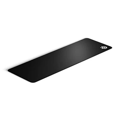 Image of SteelSeries QcK Gaming Surface XL Stitched Edge Cloth Extra Durable Sized to Cover Desks, Classic Black