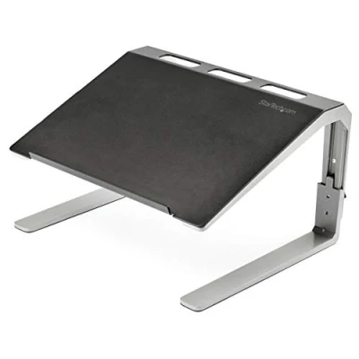 Image of StarTech.com Adjustable Laptop Stand Heavy Duty Steel &amp; Aluminum 3 Height Settings Tilted Ergonomic Riser for Desk (LTSTND)