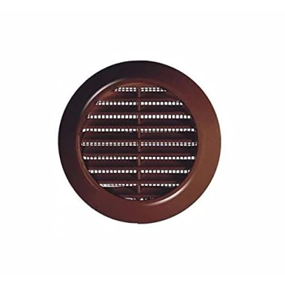 Image of Circle Air Vent Grille 90mm Round Ducting Ventilation Cover Grid Brown