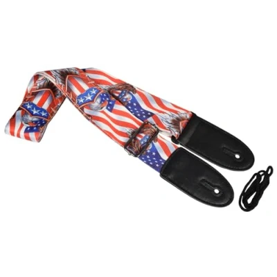 Image of Chord Fully Adjustable Delux Guitar Strap USA Eagle