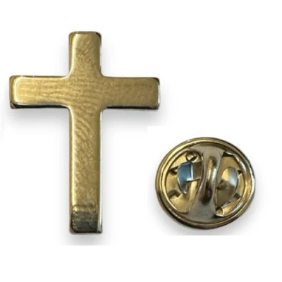 Image of Religious Cross Lapel Pin Badge (Silver)