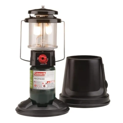 Image of Coleman QuickPack Deluxe+ 1000 Lumens Propane Lantern with Carry Case, 2 Mantle Automatic Ignition, Adjustable Brightness, &amp; Pressure Control, Great for Camping, Power Outage, More