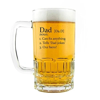 Image of Treat Republic Personalised Definition Tankard 16cm x 9cm, High Quality Glass, Solid Base, Beer Glass Tankard, Custom Name, Dishwasher Safe Glassware