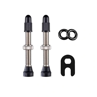 Image of HZJD 2PCS Bike Tubeless Presta Air Valve Stem, Brass Stem(40 mm)